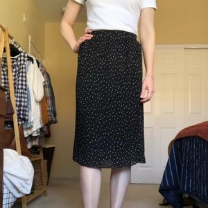 Polka dot midi skirt